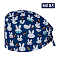Miniatyrbillede 4 af 5: 4 stk. Bouffant Scrub Cap, Åndbar Justerbar Arbejdshatte, Uni