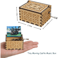 Miniatyrbild 5 av 5: Khaki scene Howl's Moving Castle musikbox tecknad tema karusell handvevad m