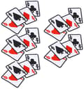 5 st tygmärken, poker ess kläder strykjärnsmärke spel