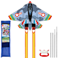 Pikkukuva 1 / 5: Lentoniite lapsille 8-12 vuotiaille, suuri lentoniite pojille ja aikuisille, helppo lentää ja koota, rannalentoniite 100 metriä narua Fighter plane