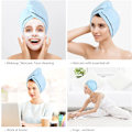 Miniatyrbild 5 av 5: （25x70cm）3-pack mikrofiberhårhandduk wrap superabsorberande badslinga fäst salong twist turban torr H