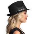 Miniatyrbilde 3 av 4: Svart Borsalino-hatt for voksne