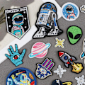 Miniatyrbillede 2 af 5: 21 stk. broderede stryge-på sy-på patches rum planeter astronaut patches til tøj