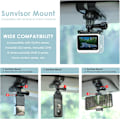 Miniatyrbild 2 av 5: Fäste för Insta360 Go 2/3, DJI OSMO Action 4, GoPro Hero 11, 360° rotation, 1/4 skruvfäste, Porta