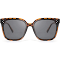 Miniatyrbillede 2 af 5: (brun leopard print) over-sized firkantede retro polariserede solbriller til kvinder og mænd i enkel stil O