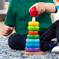 Miniatyrbillede 5 af 5: Regnbue Stakker, Tidlig Læring og Legetøj til Småbørn, Aktivitets- og Udviklingslegetøj, Montessori Trælegetøj, Motorisk Legetøj E