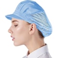 Miniatyrbillede 1 af 5: 3 Pak Halv-Mesh Kokkehatte - Lyseblå, Unisex Køkkenhatte med Mesh, Arbejdsvenlige til Værksted, Fabrik blue