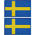 Miniatyrbillede 1 af 5: 2 stk. Sverige flag patches flag af Sverige broderede patches svenske flag militær taktisk patch