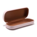 Miniatyrbilde 2 av 5: Hard Glasses Case(Pink), PU Leather Glasses Box, Portable Protective Glasses Case with Microfiber Cl