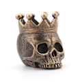 Miniatyrbillede 1 af 5: 1 stk. kranie lysestage krone skelet kranie lysestage tealight kop harpiks lysestage håndværk til