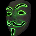 Miniatyrbilde 3 av 4: Lys   LED   V-Vendetta   EL Wire Light Halloween Party   Kostyme, grønn