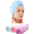 Miniatyrbild 1 av 5: （25x70cm）3-pack mikrofiberhårhandduk wrap superabsorberande badslinga fäst salong twist turban torr H
