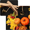 Miniatyrbillede 2 af 5: Trends Halloween Krans til Dør Kunstig Efterår Krans Efterår Ahornblad Græskar Krans Halloween T