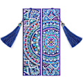 Pikkukuva 1 / 5: (2 kpl) VETPW Timantti-kirjanmerkkisarja nahkaisen tupsun kanssa, 5D DIY Mandala timanttimaalauskirjanmerkit, Maalaa J