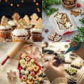 Miniatyrbillede 5 af 5: Julekageudstikkere 8 stk., rustfrit stål julekageudstikkere - Mønstre: Julemand, peberkagemand