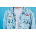 Pikkukuva 3 / 5: Kirjonta Punainen Sienipatch, Ommeltava Rauta-Patch Takki Merkki Farkut Applikaatio Mario Kart/Snes/Mario Wor V