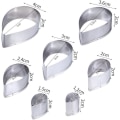 Miniatyrbild 2 av 5: 7 st cookie cutters drop cookie cutter kex fondant kakform kakformar för kakor sockerbröd gör kex choklad (silver)