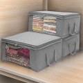 Miniatyrbilde 2 av 5: 3 stk Grå Oppbevaringsposer Foldbare Klær Oppbevaringsboks Veteme U