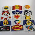 Pikkukuva 2 / 4: Uusi Ankka Hip Hop -lippis DIY Tasainen Reuna Pixel-palapeli Rakennuspalikka Lasten Lippi Maxi Kuvio Lippi Y