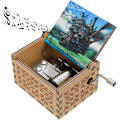 Miniatyrbild 2 av 5: Khaki scene Howl's Moving Castle musikbox tecknad tema karusell handvevad m