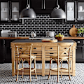 Miniatyrbild 4 av 5: Peel and Stick Kakel Backsplash för Kök Vägg, 10-Blad Svart Subway Kök Backsplash Kakel (12\"×12\") Black