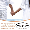 Miniatyrbilde 5 av 5: 2 matchende Yin Yang-armbånd med snor - bestevennarmbånd - Valentinsdag-armbånd - justerbare