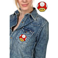 Pikkukuva 4 / 5: Kirjonta Punainen Sienipatch, Ommeltava Rauta-Patch Takki Merkki Farkut Applikaatio Mario Kart/Snes/Mario Wor V