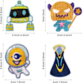 Miniatyrbillede 3 af 5: Stryge-på-patches, 12 stk. robot-stryge-på-patch sy-på-patch til Clot F