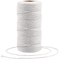 Miniatyrbilde 1 av 5: Hvit 2mm 100m makrametau, bomullstau, makrame naturtau for baking, matlaging, DIY, C