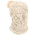 Pikkukuva 1 / 5: (Beige 56-58cm) Talvinen lämmin neulottu pipo ja kaulahuivin setti, Flex B