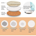 Miniatyrbillede 2 af 4: Coasters, Sæt med 6 Coasters med Stativ, Absorberende Skridsikre Keramiske Coasters til Hjemmet,