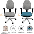 Miniatyrbild 2 av 4: Spandex Elastiskt Stolsöverdrag - Tvättbart - Designat för Kontorsstolar, Matsalsstolar, Barer, Bröllopsfester - Blå