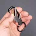 Miniatyrbillede 4 af 5: 2 Pakker Zink Legering Ridsefast Bil Nøglering Klip Spole Cool Ring Spænde Nøglering Mænds Forretningsgaver L
