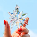 Miniatyrbild 3 av 5: 2024 Julgranspynt i kristall, snöflinga, transparent, glänsande hängande pynt, vackert julpynt