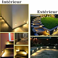 Miniatyrbilde 4 av 5: 3W LED Nedfelt Vegglampe Trappelys M Lys A