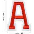 Miniatyrbillede 2 af 5: 26 stk. hvide bogstaver stryge-på-patch eller applikation sy-på-patch, A til E
