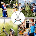 Miniatyrbilde 5 av 5: 12 stk. oppblåsbare sverd, 24 tommers piratfestsverd, oppblåsbare piratsverd, oppblåsbare lekesverd