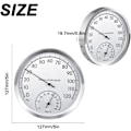 Miniatyrbillede 4 af 5: Termometer og hygrometer 2 i 1, metalur, analog termo-hygrometer f