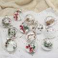Miniatyrbild 4 av 4: Julgranskulor i Transparent Plast, 10 St, Fyllbara, Julgransdekorationer för Bröllop och Jul N