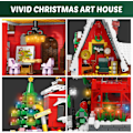 Miniatyrbild 5 av 5: Santas Julpepparkakshus Byggstenar Set, 1301 Stycken Jul Leksak Set, Perfekt Present till Pojkar och Flickor