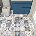 Miniatyrbillede 2 af 5: Badeværelses- og køkkenflisestickers 24 stk. 10x10 cm - PS00023 Vandafvisende PVC-klæbende vægdekoration Mosaik ceme