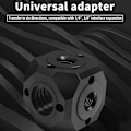 Miniatyrbilde 3 av 5: Skruehullbrakett Magic Cubic Mount Adapter 1/4\" 3/8\" Kompatibel med GoPro DSLR-kameraer Bur Flash