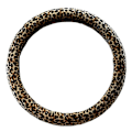 Miniatyrbild 2 av 3: Tryckt rattöverdrag för kvinnor, Leopard rattöverdrag