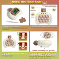 Miniatyrbild 3 av 4: 2 PACK Pussel Pop It Spelmaskin, Tryck Pops Bubblor Sensoriska Fidgets Leksak, Dekomprimering Genombrott