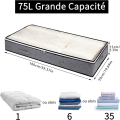 Miniatyrbillede 2 af 5: 3 stk. opbevaringsposer under sengen, 75L stor kapacitet opbevaring af non-woven