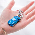 Miniatyrbillede 2 af 5: Kreativ nøglering bil nøglering lommelygte med LED-lys 2 i 1 bil nøglering ring til kontor rygsæk pung charme, Grøn R