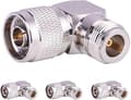 4-pack N-typ vinkelkontakt N-hane till N-hona adapterkoppling