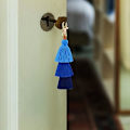 Miniatyrbillede 4 af 5: 3 stk. Tassel Taske Charm Nøglering, Tassel Charm Nøglering, Farverig E