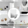 Miniatyrbild 4 av 5: Silvera Självhäftande Krokar - 4-pack Handduks-/Klädkrokar Väggkrokar Stick X