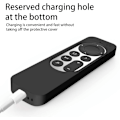 Miniatyrbild 3 av 5: Silikonfodral Kompatibelt med 2022 Apple TV 4K - Svart (3:e generationen) / Apple TV 4k 2021 Siri-fjärrkontroll, Anti-S